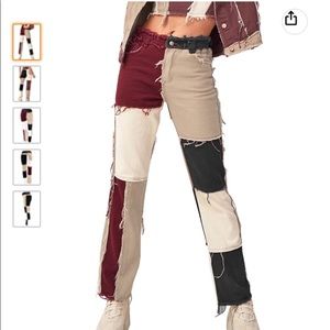 🎉Beautiful PatchWork Stretch Jeans🎉Size Large🎉